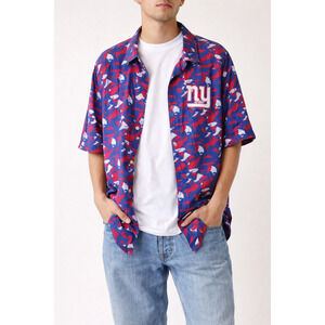 New York Giants NFL Hawaiian Button Up Shirt XL